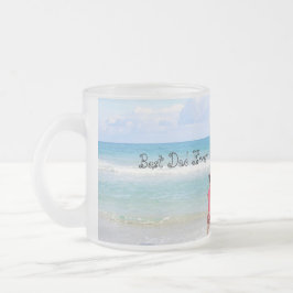 Taza De Cristal Esmerilado Regalo del Día del Padre para Papá | Foto y nombre