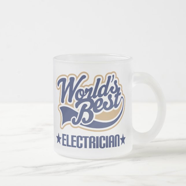 Taza De Cristal Esmerilado Regalo del electricista (Derecha)