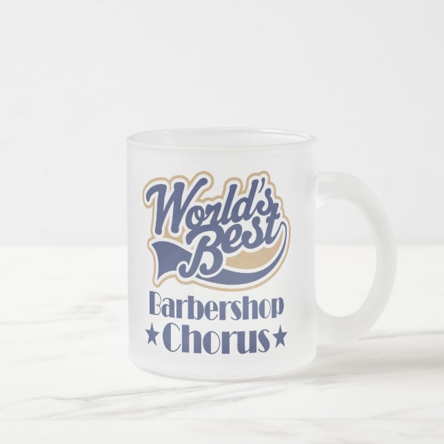 Taza De Cristal Esmerilado Regalo del estribillo de la barbería (Derecha)
