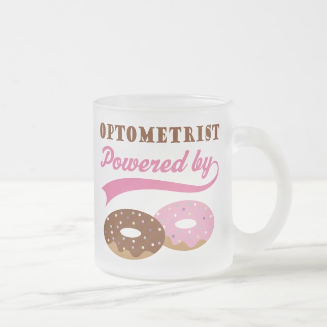 Taza De Cristal Esmerilado Regalo del optometrista (anillos de espuma) (Derecha)