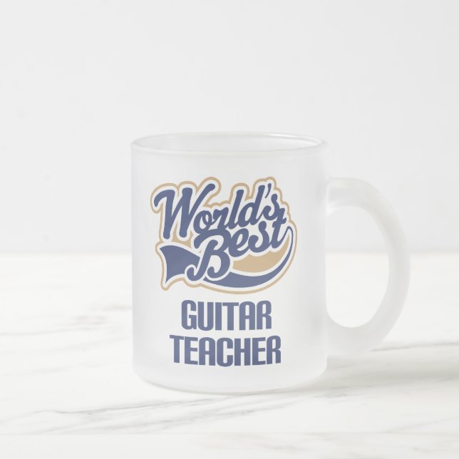 Taza De Cristal Esmerilado Regalo del profesor de la guitarra (Derecha)