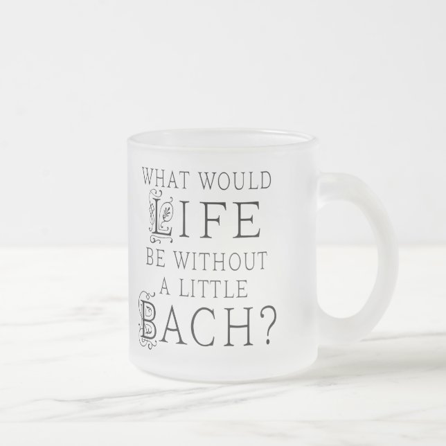 Taza De Cristal Esmerilado Regalo divertido de Bach (Derecha)