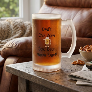 Taza De Cristal Esmerilado Regalo divertido para papá - Zona de relajación de