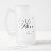 Regalo Groomsman Monograma moderno Inicial y Nombr