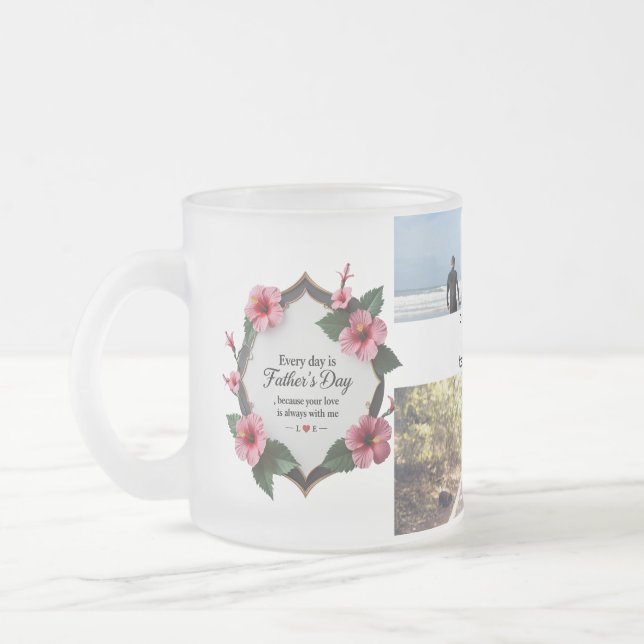 Taza De Cristal Esmerilado Regalo inspirado en la naturaleza para él o ella (Izquierda)