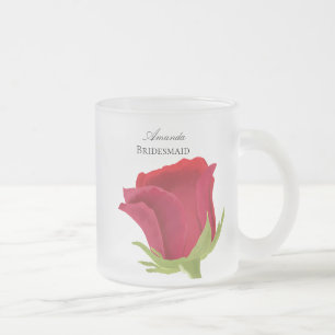 Taza De Cristal Esmerilado Regalo Mug por el nombre de la dama de honor de la
