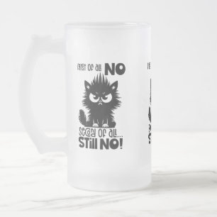 Taza De Cristal Esmerilado Regalo para amantes de gatos divertido ante todo
