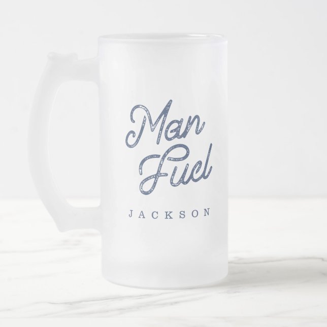 Taza De Cristal Esmerilado Regalo Para Él | Elegante regalo de Personalizado  (Izquierda)