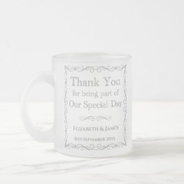 Taza De Cristal Esmerilado Regalo para invitados de boda