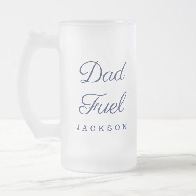 Taza De Cristal Esmerilado Regalo Para Papá | Elegante regalo de Personalizad (Izquierda)