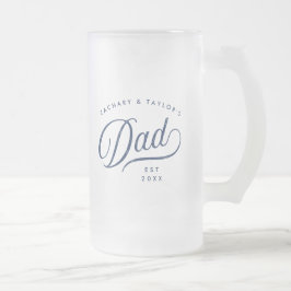 Taza De Cristal Esmerilado Regalo Para Papá | Elegante regalo de Personalizad