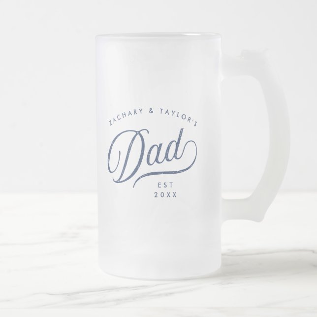 Taza De Cristal Esmerilado Regalo Para Papá | Elegante regalo de Personalizad (Derecha)