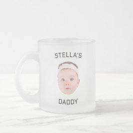 Taza De Cristal Esmerilado Regalo personalizado de papá con foto de bebé