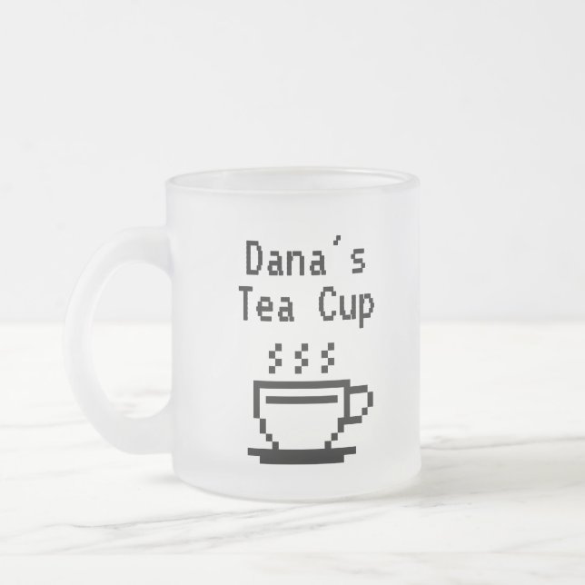 Taza De Cristal Esmerilado Regalo personalizado personalizado de té de regalo (Izquierda)