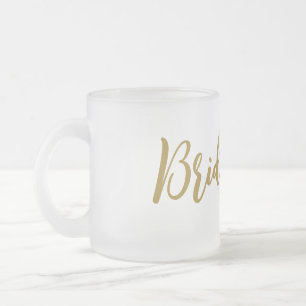 Taza De Cristal Esmerilado regalo simple minimalista para dama de honor con t