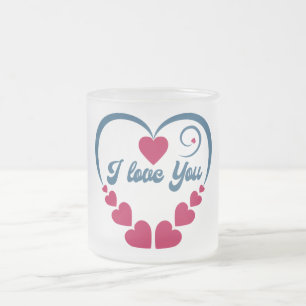 Taza De Cristal Esmerilado Regalo Te Amo