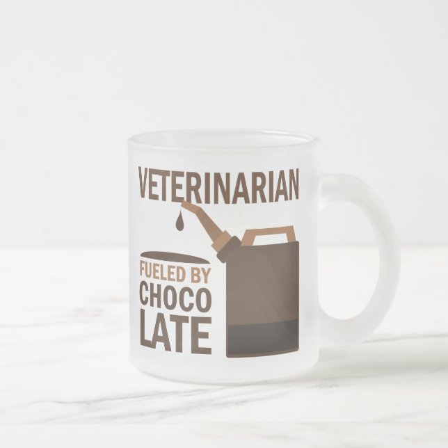 Taza De Cristal Esmerilado Regalo veterinario (Derecha)