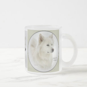 Taza De Cristal Esmerilado Regalos americanos del perro esquimal