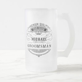Taza De Cristal Esmerilado Regalos de los Groomsmen
