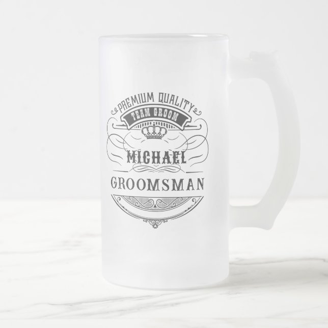 Taza De Cristal Esmerilado Regalos de los Groomsmen (Derecha)