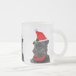 Taza De Cristal Esmerilado Regalos de los Navidades de Affenpinscher