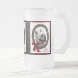 Taza De Cristal Esmerilado Regalos de Navidad para Bulldog Francés