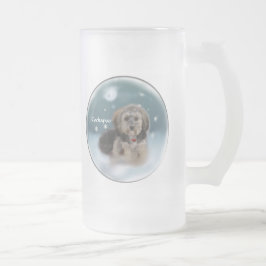 Taza De Cristal Esmerilado Regalos de Navidades de Cockapoo