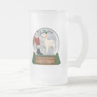 Taza De Cristal Esmerilado Regalos de Navidades de Golden Retriever