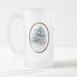 Taza De Cristal Esmerilado Regalos de Navidades de Greyhound de Italia