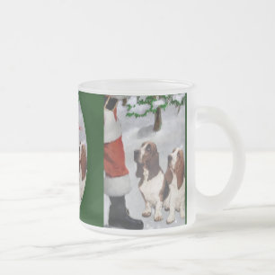 Taza De Cristal Esmerilado Regalos de Navidades de Hound Basset