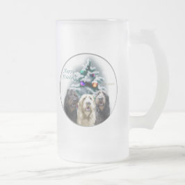 Taza De Cristal Esmerilado Regalos de Navidades de Labradoodle