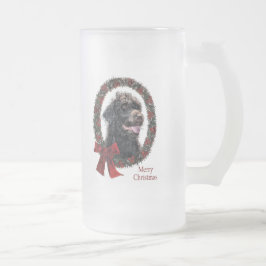 Taza De Cristal Esmerilado Regalos de Navidades de Labradoodle