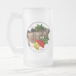 Taza De Cristal Esmerilado Regalos de Navidades de Pinscher en Alemania