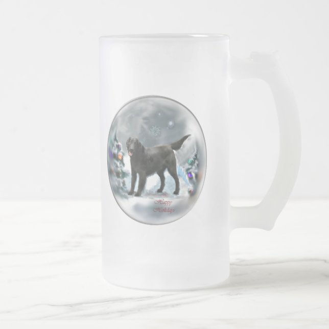 Taza De Cristal Esmerilado Regalos de Navidades de recuperadores planos (Derecha)