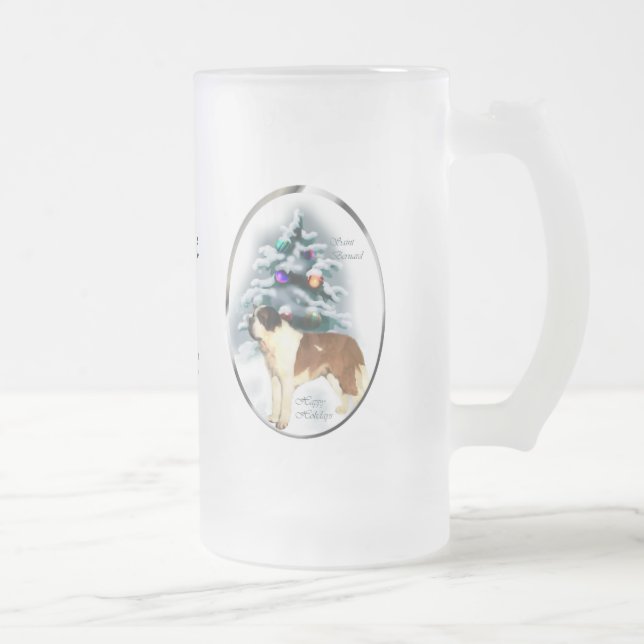 Taza De Cristal Esmerilado Regalos de Navidades de San Bernardo (Derecha)