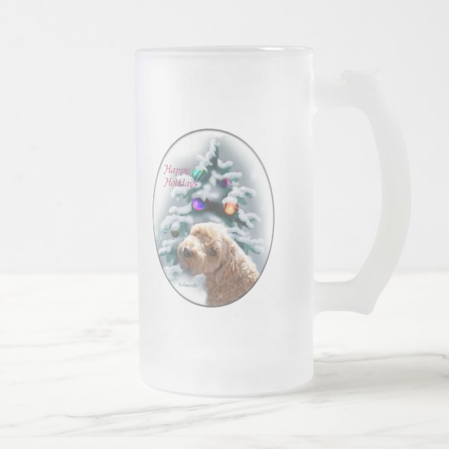 Taza De Cristal Esmerilado Regalos de Navidades de Schnoodle (Derecha)