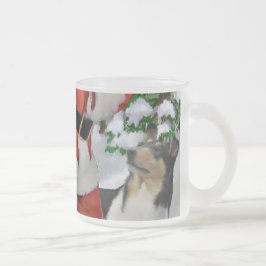 Taza De Cristal Esmerilado Regalos de Navidades de Smooth Collie