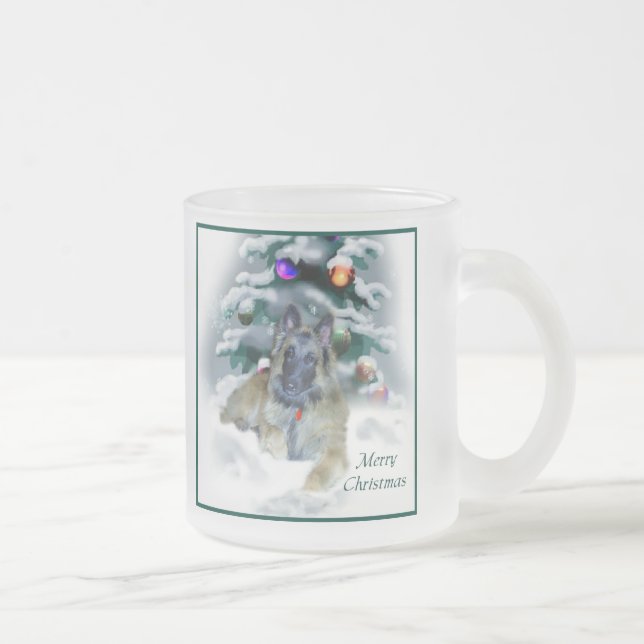 Taza De Cristal Esmerilado Regalos de Navidades de Tervuren de Bélgica (Derecha)