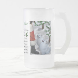 Taza De Cristal Esmerilado Regalos de Navidades esquimales norteamericanos