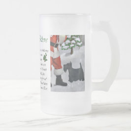 Taza De Cristal Esmerilado Regalos de Navidades Terrier de Escocia