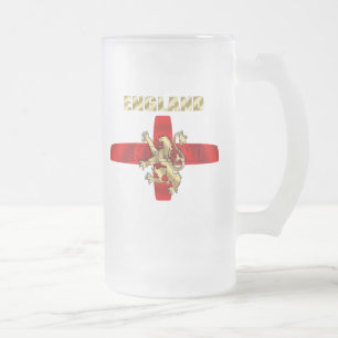 Taza De Cristal Esmerilado Regalos del fútbol del logotipo y del león del