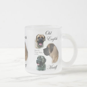 Taza De Cristal Esmerilado Regalos ingleses viejos del mastín