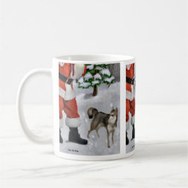 Taza De Cristal Esmerilado Regalos Navidades de Alaskan Klee Kai