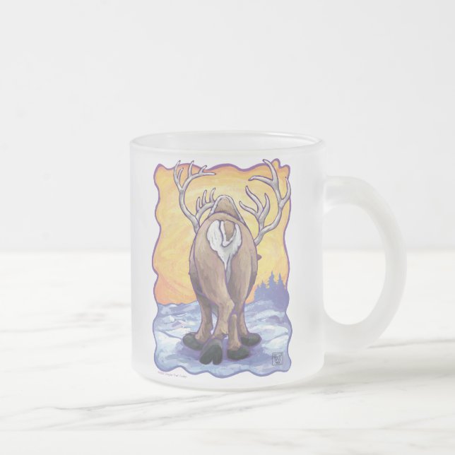 Taza De Cristal Esmerilado Regalos y accesorios para renos (Derecha)
