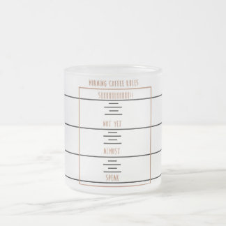 Taza De Cristal Esmerilado Reglas del café de la mañana