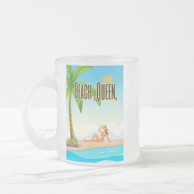 Taza De Cristal Esmerilado reina de la voz (Izquierda)