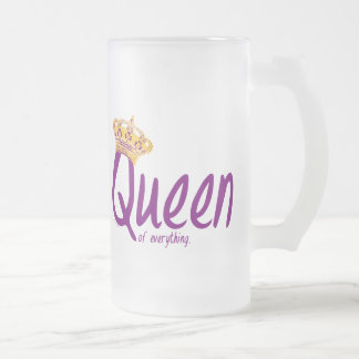 Taza De Cristal Esmerilado Reina de Todo