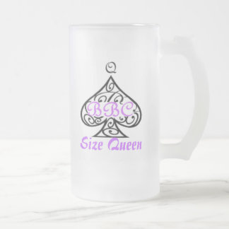 Taza De Cristal Esmerilado Reina del tamaño