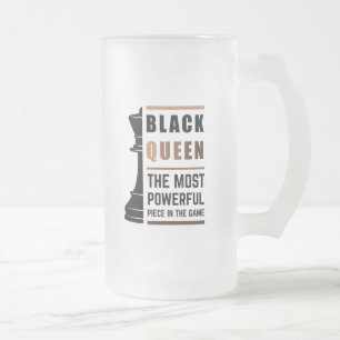 Taza De Cristal Esmerilado Reina Negra La Pieza Más Poderosa Del Juego 2