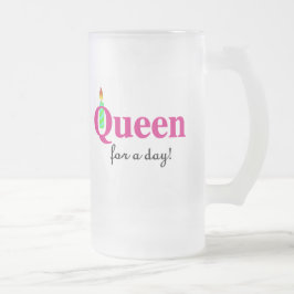 Taza De Cristal Esmerilado Reina por un día